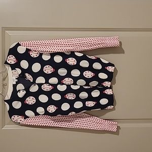 Cardigan with ladybug/polka-dot detail